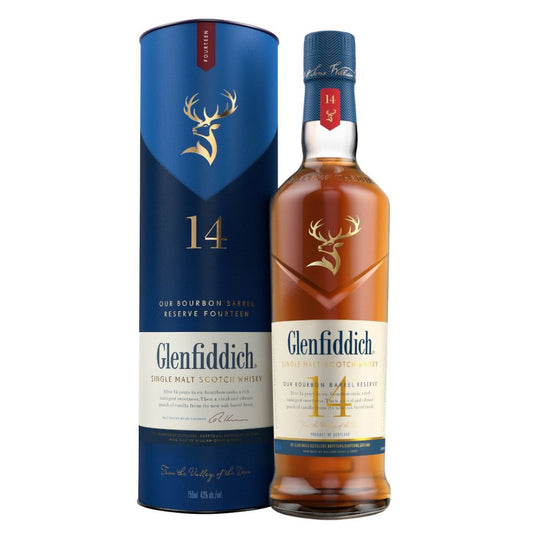 GLENFIDDICH 14 YEAR OLD BOURBON BARREL RESEVE 70CL