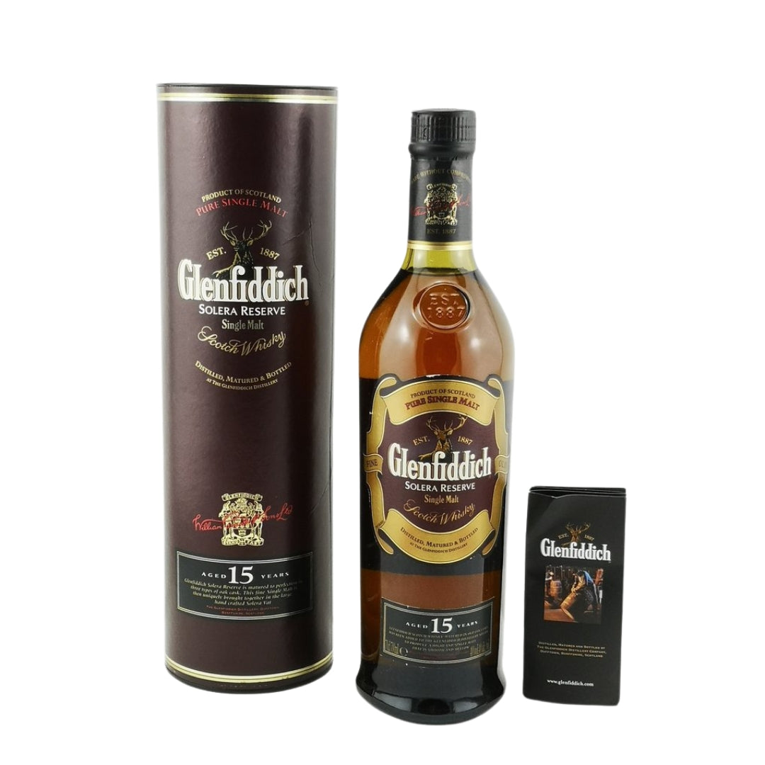 GLENFIDDICH 15 YEARS OLD SOLERA RESERVE -OLD DESIGN 70CL