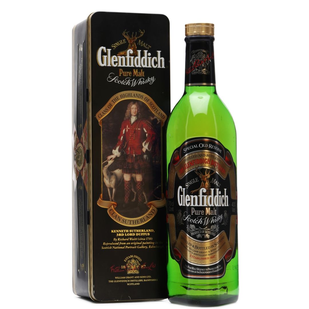 GLENFIDDICH PURE MALT TIN BOX 70CL