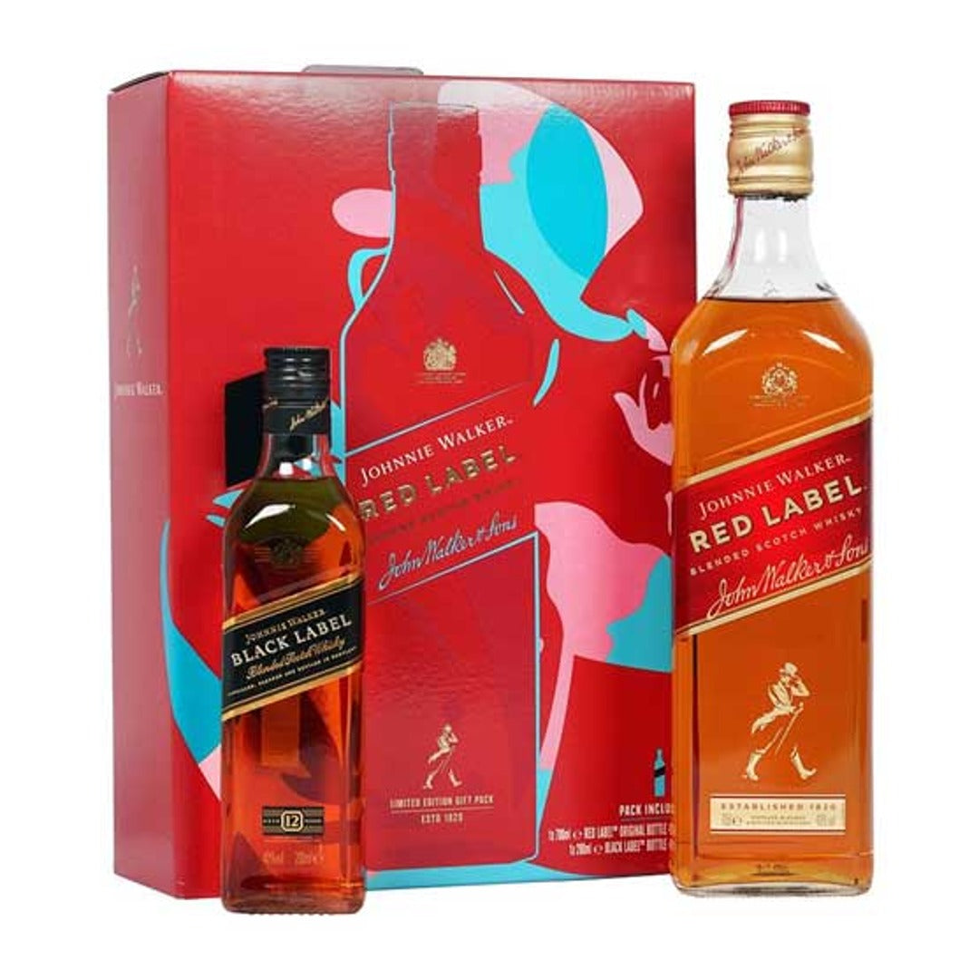 JOHNNIE WALKER RED LABEL 75CL + BLACK LABEL 20CL