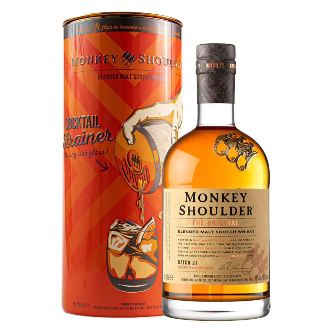 MONKEY SHOULDER COCKTAIL STRAINER TIN GIFT SET 70CL