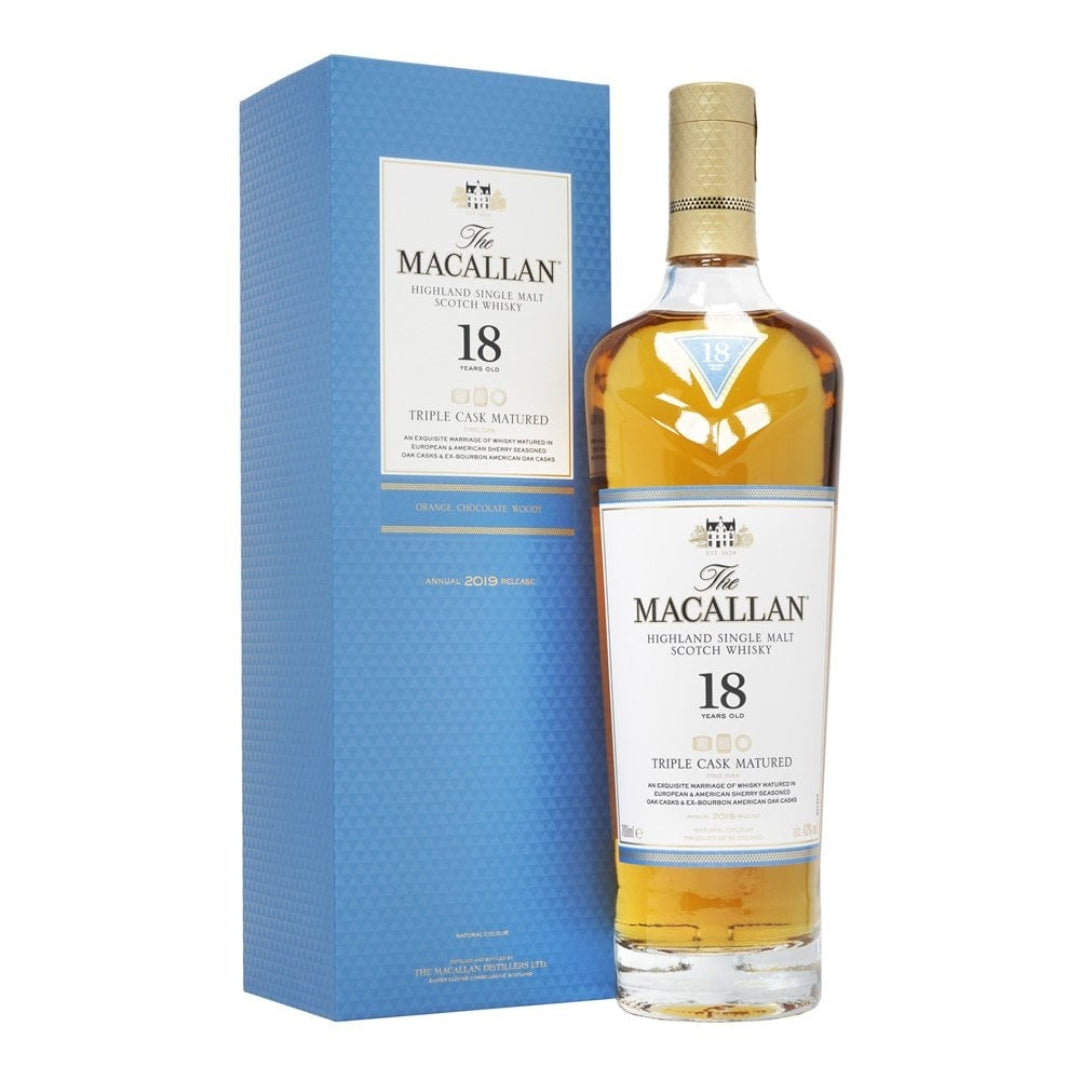 THE MACALLAN 18 YEARS OLD TRIPLE CASK 2019 RELEASE 70CL